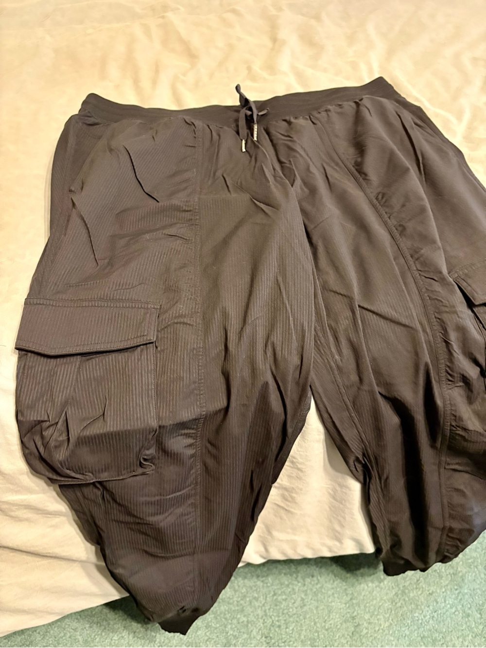 lululemon athletica Black Cargo Track Joggers